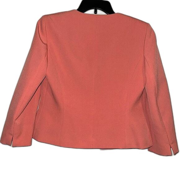 Kasper Women's Coral Blazer size 4 open front with pocket accents NWOT - Picture 6 of 14